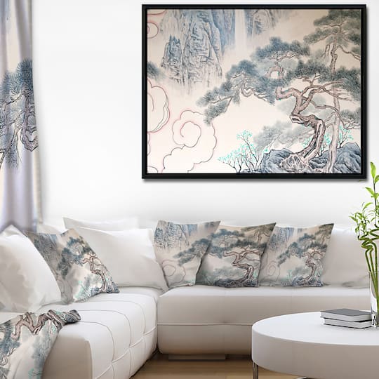 Designart - Chinese Blue Tree Art